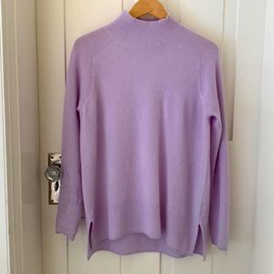 Purple white and warren cashmere tunic sweater
